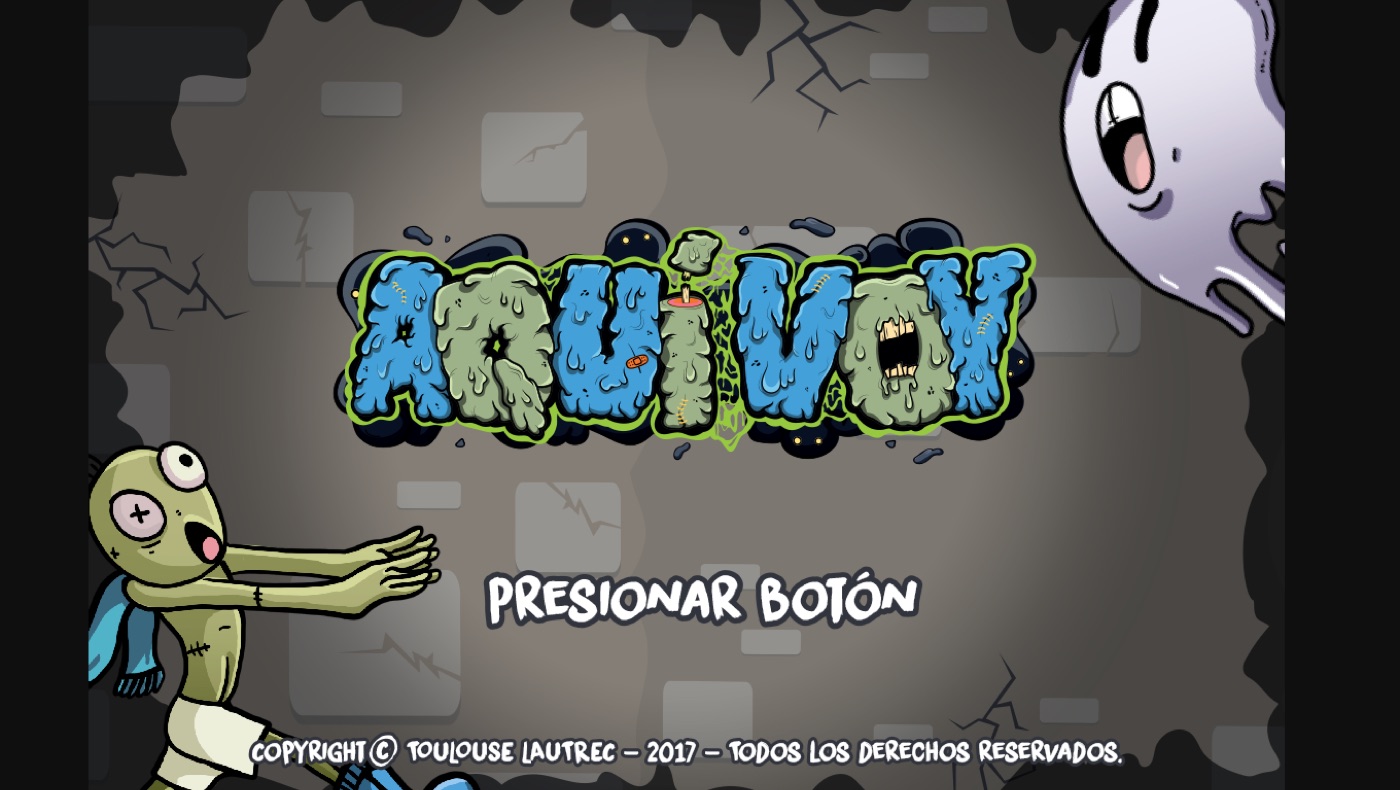 Pantalla de inicio del juego Aquí voy