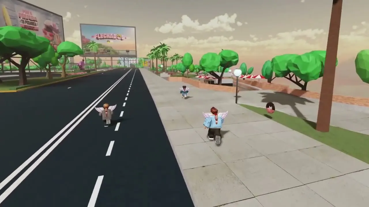 Flechados corriendo por la calle