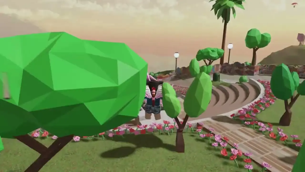 Senderos del Parque del Amor dentro del juego